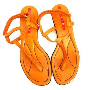 Prada Calzature Donna Nastro Sandals Sz 37 (7)